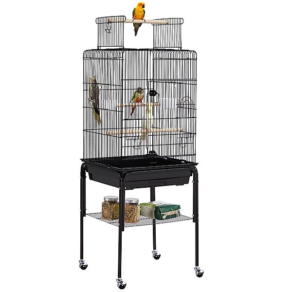 Yaheetech Vogelkäfig, Zusätzlicher Stauraum für Zubehör günstig online kaufen