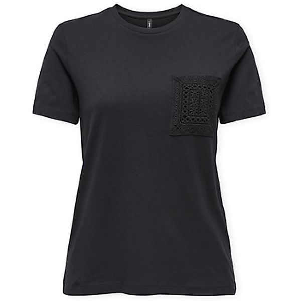 Only  T-Shirt Top Enja Life Pocket - Black günstig online kaufen