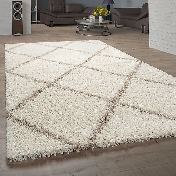 Paco Home Hochflor-Teppich »Kalmar 441« rechteckig 40 mm Höhe Scandi Design günstig online kaufen