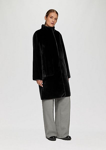 s.Oliver Wintermantel Outdoor-Mantel Mantel aus Web-Pelz günstig online kaufen