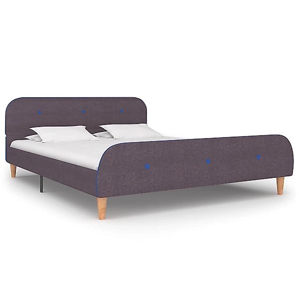 vidaXL Bettgestell ohne Matratze Taupe Stoff 90x200 cm 281118 günstig online kaufen