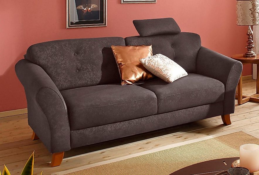 Home affaire 3-Sitzer "Trondheim" mit Federkern, Knopfheftung im Rücken günstig online kaufen