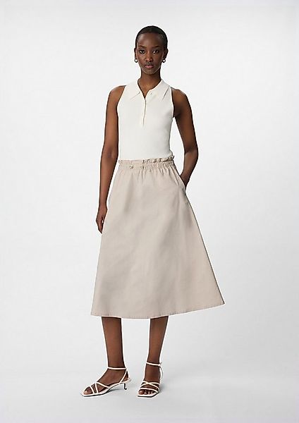comma Midirock Rock Ausgestellter Popeline-Rock mit Elastikbund günstig online kaufen