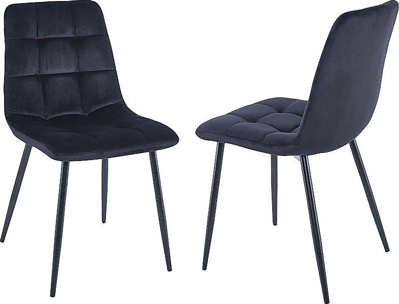 Home affaire Esszimmerstuhl Parma (Set, 2 St), Bezug in Samtstoff, Küchenst günstig online kaufen