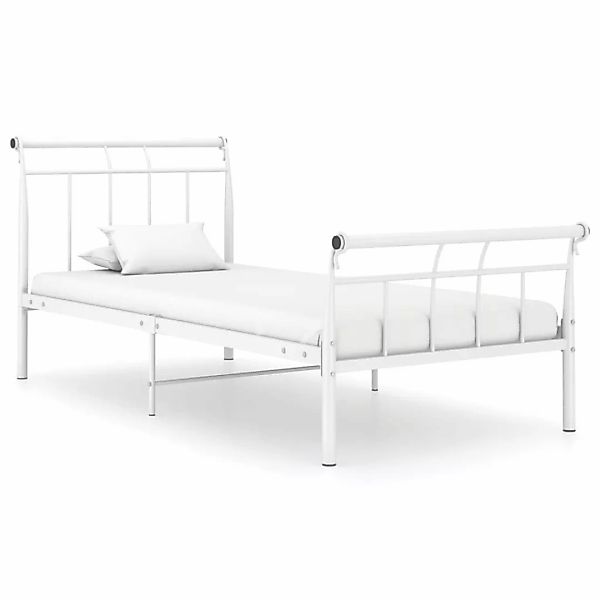 Bettgestell Weiß Metall 90x200 Cm günstig online kaufen