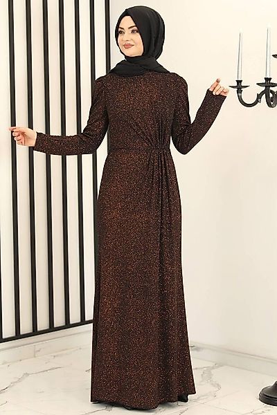 Modavitrini Abendkleid schimmerndes Kleid mit gesmokter günstig online kaufen