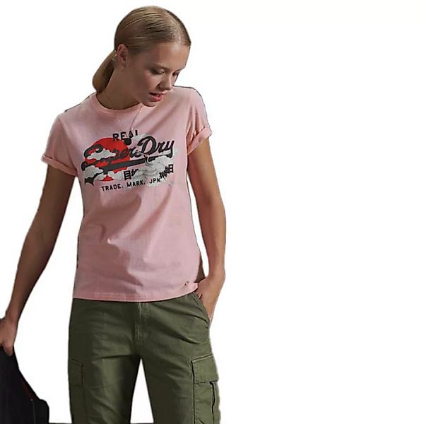 Superdry Vintage Logo Rising Sun Kurzarm T-shirt XL Ballet Pink günstig online kaufen