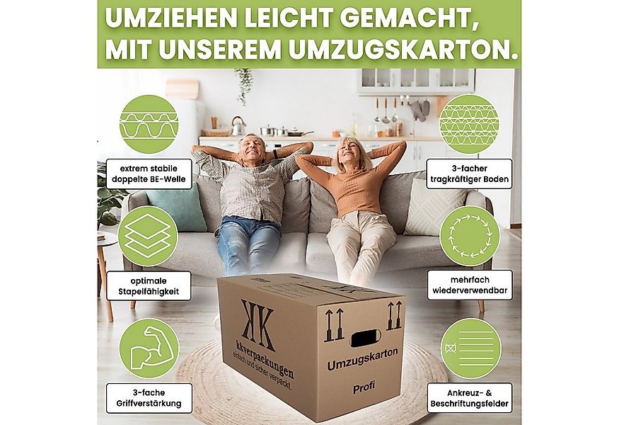 KK Verpackungen Aufbewahrungsbox (Spar-Set, 25 St., 25er-Set), Umzugskarton günstig online kaufen