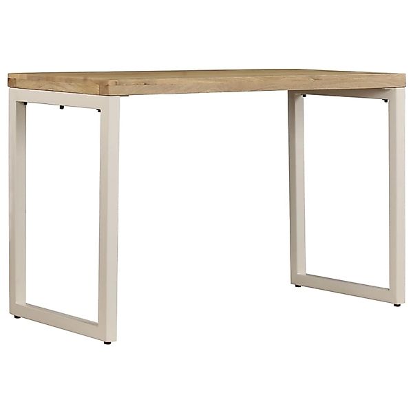 vidaXL Esstisch Mango und Stahl 115 x 55 x 76 cm Massivholz günstig online kaufen