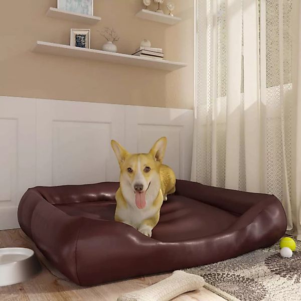 Vidaxl Hundebett Braun 105x80x25 Cm Kunstleder günstig online kaufen