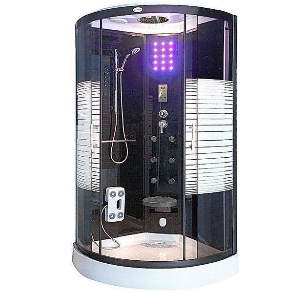 HOME DELUXE Eckdusche Dampfdusche BLACK PEARL - 100 x 100 cm, BxT: 100x100 günstig online kaufen