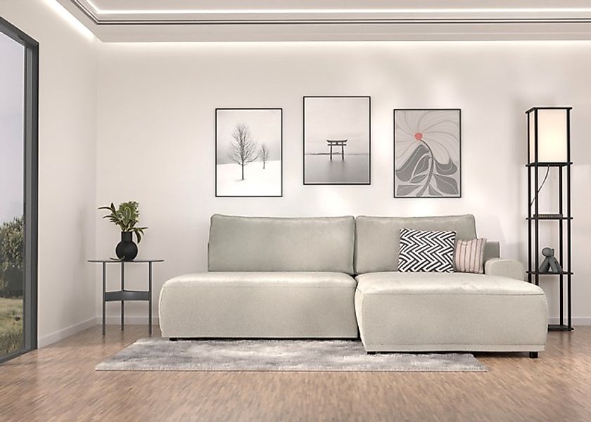 TRENDMANUFAKTUR Ecksofa »Fordon II, Schlafsofa mit Bettkasten, Couch in L-F günstig online kaufen