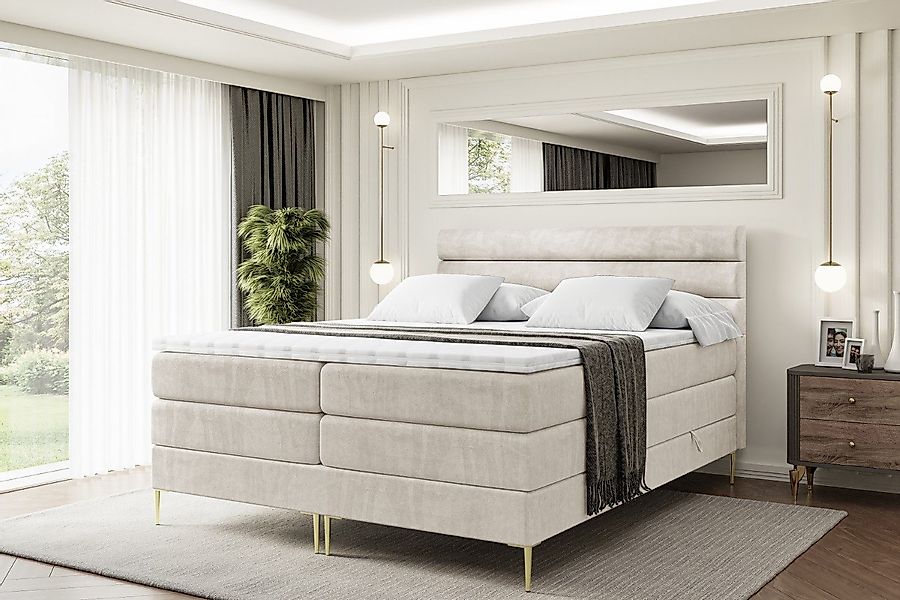 ALTDECOR Boxspringbett CELESTIA-F KING (Multipocket-Matratze H4, günstig online kaufen