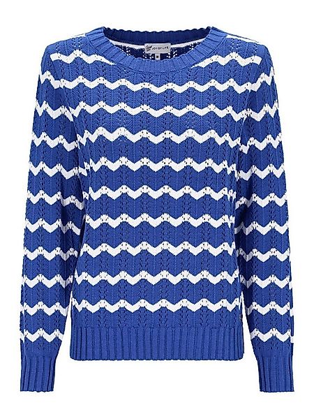 Hajo Rundhalspullover Pullover Ajourstrick günstig online kaufen