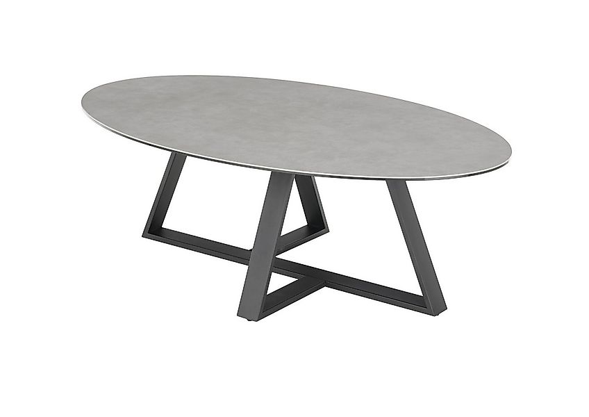 freiraum Couchtisch ELBING, in grau, Glas-Keramik / Metall - 120x38x70cm (B günstig online kaufen