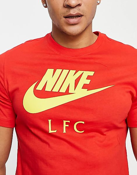 Nike Football – Liverpool FC Futura – T-Shirt in Rot mit Swoosh-Logo günstig online kaufen