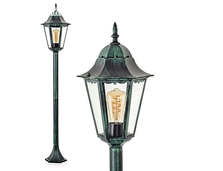 hofstein Pollerleuchte Wegeleuchte aus Metall/Glas in Schwarz-Grün/Klar, oh günstig online kaufen