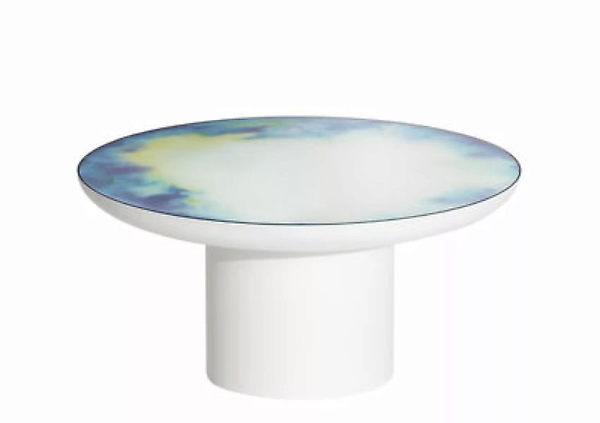 Couchtisch Francis Large metall glas weiß spiegel / Ø 75 x H 36 cm - Spiege günstig online kaufen