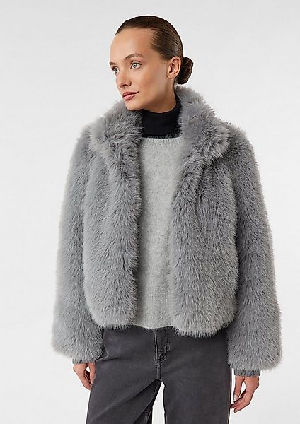 comma Funktionsjacke Outdoor-Jacke Kurze Jacke aus Fake Fur günstig online kaufen