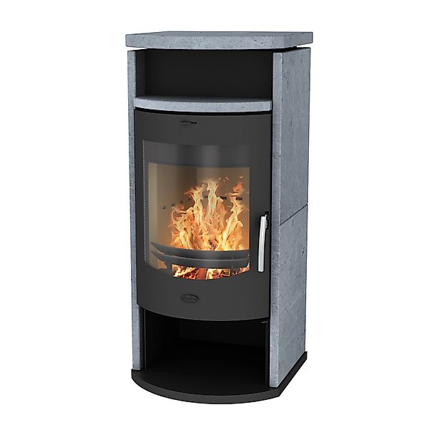 Fireplace Barcelona Kaminofen Speckstein Schwarz 8 kW günstig online kaufen