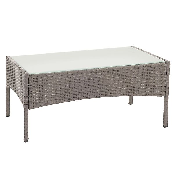 Proregal Poly-Rattan Gartentisch Andi HxBxT 38x79x48 cm Grau Beistelltisch günstig online kaufen