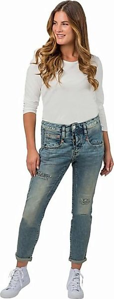 Herrlicher Boyfriend-Jeans Shyra Cropped Destroy Jeans aus Bio-Baumwolle günstig online kaufen