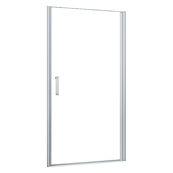 AICA Alu Silber Matt Nischentür 90x185cm Duschkabine Drehtür 5mm ESG Sicher günstig online kaufen