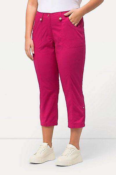 Ulla Popken Funktionshose 7/8-Cargohose Krempelriegel Komfortbund günstig online kaufen