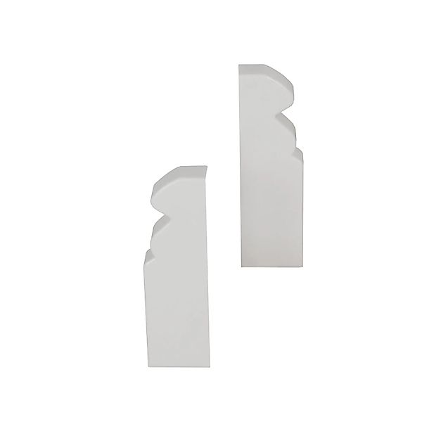 Kosche Endkappen für Hamburger Kosche Sockelleiste 16 mm x 58 mm Weiß 2 Stü günstig online kaufen