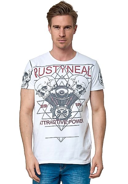 Rusty Neal T-Shirt mit coolem Frontprint günstig online kaufen