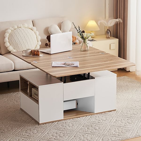 autolock Couchtisch Couchtisch Hebbarer Sofatisch, Tischplatte öffnet günstig online kaufen