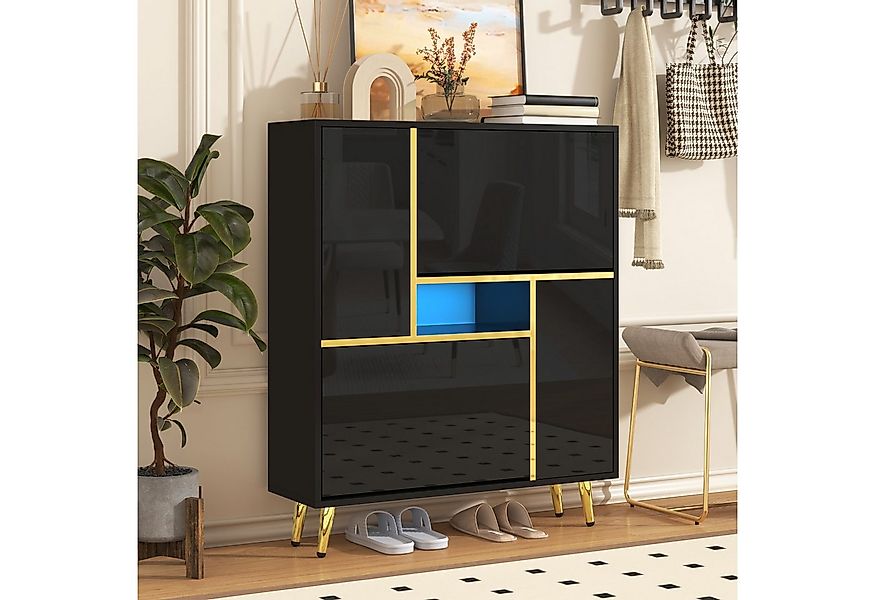 STILVORA Schuhschrank mit LED-Beleuchtung,Aufwahrungsschrank Schuhregal mit günstig online kaufen