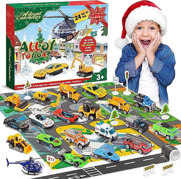 XDeer Spielzeug-Adventskalender Weihnachtskalender für Jungs,Autos Spiele günstig online kaufen