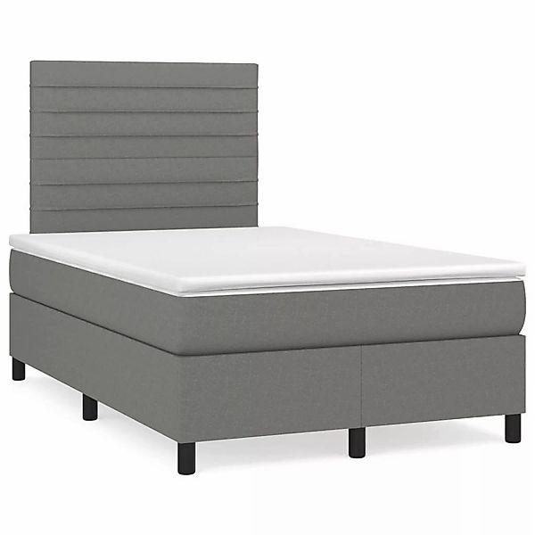 vidaXL Boxspringbett mit Matratze Dunkelgrau 120x200 cm Stoff1398499 günstig online kaufen