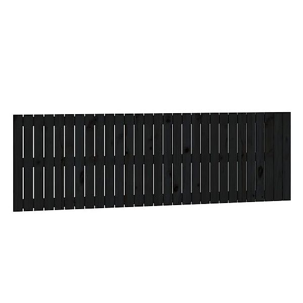 vidaXL Bett, Wand-Kopfteil Schwarz 185x3x60 cm Massivholz Kiefer günstig online kaufen