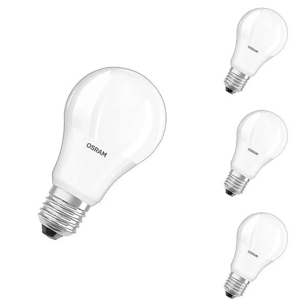 Osram LED Lampe ersetzt 75W E27 Birne - A60 in Weiß 10W 1055lm 4000K 4er Pa günstig online kaufen