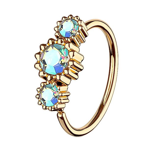 Taffstyle Nasenpiercing Nasenpiercing Universal Tragus Rosegold IP mit 3 Kr günstig online kaufen