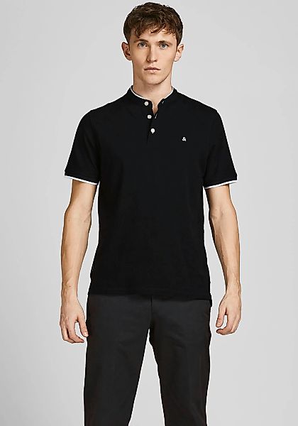 Jack & Jones Kurzarmshirt "PAULOS MAO POLO" mit kontrastfarbiger Kante am s günstig online kaufen