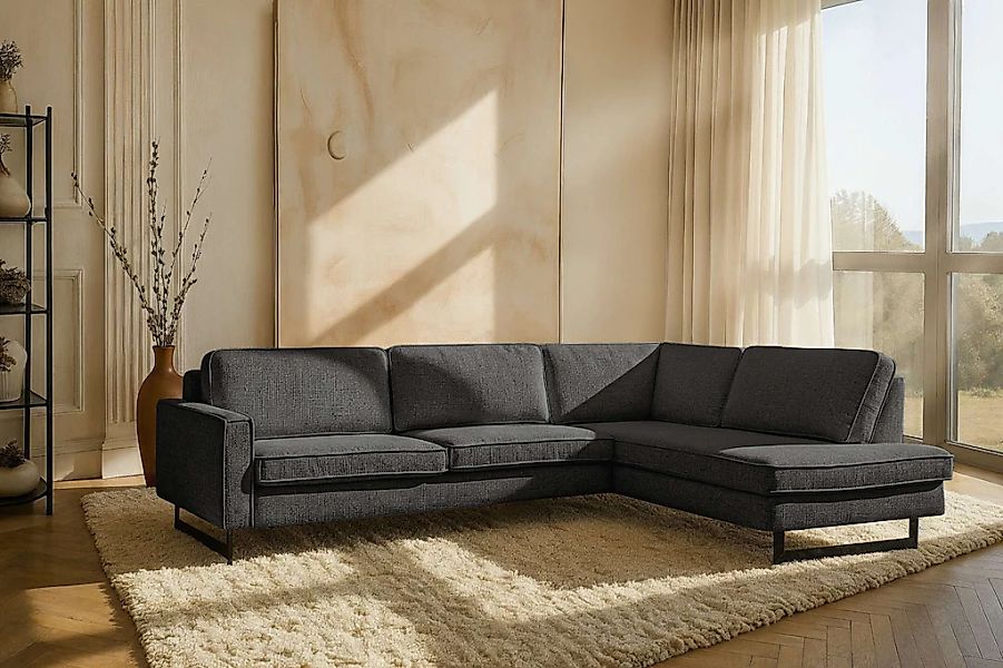 Home affaire Ecksofa "Pinto, 290 cm, Cord, Chenille, Lederoptik, Ottomane l günstig online kaufen