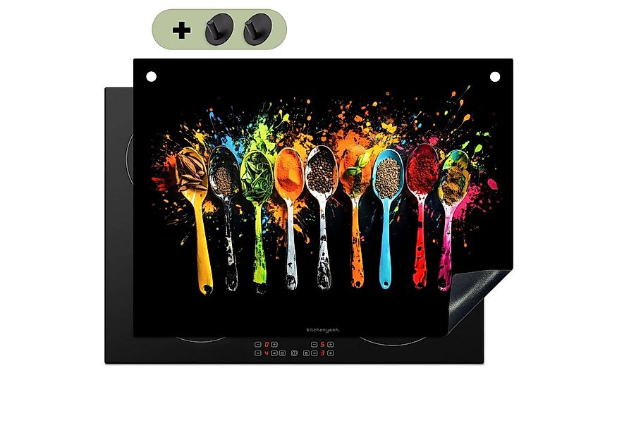 KitchenYeah Küchenrückwand Löffel - Gewürze - Modern - Farbe - Farbenfroh, günstig online kaufen