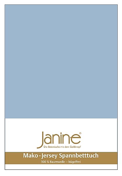 Janine Janine Spannbetttuch Mako-Feinjersey 5007 perlblau (32) Größe:  100x günstig online kaufen