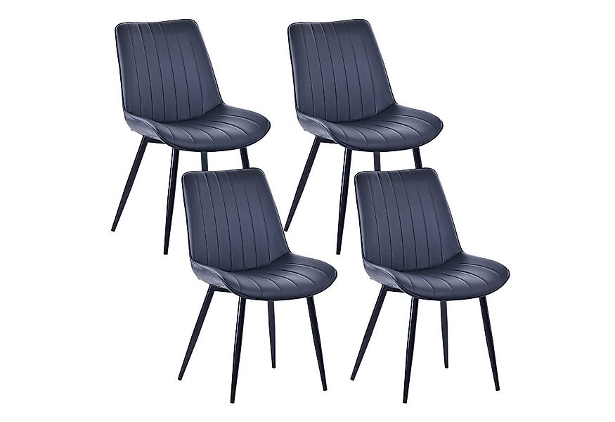 HOMAVO Esszimmerstuhl YZ1 STUHL-SET 4 Stück in Lederlook oder Samt günstig online kaufen