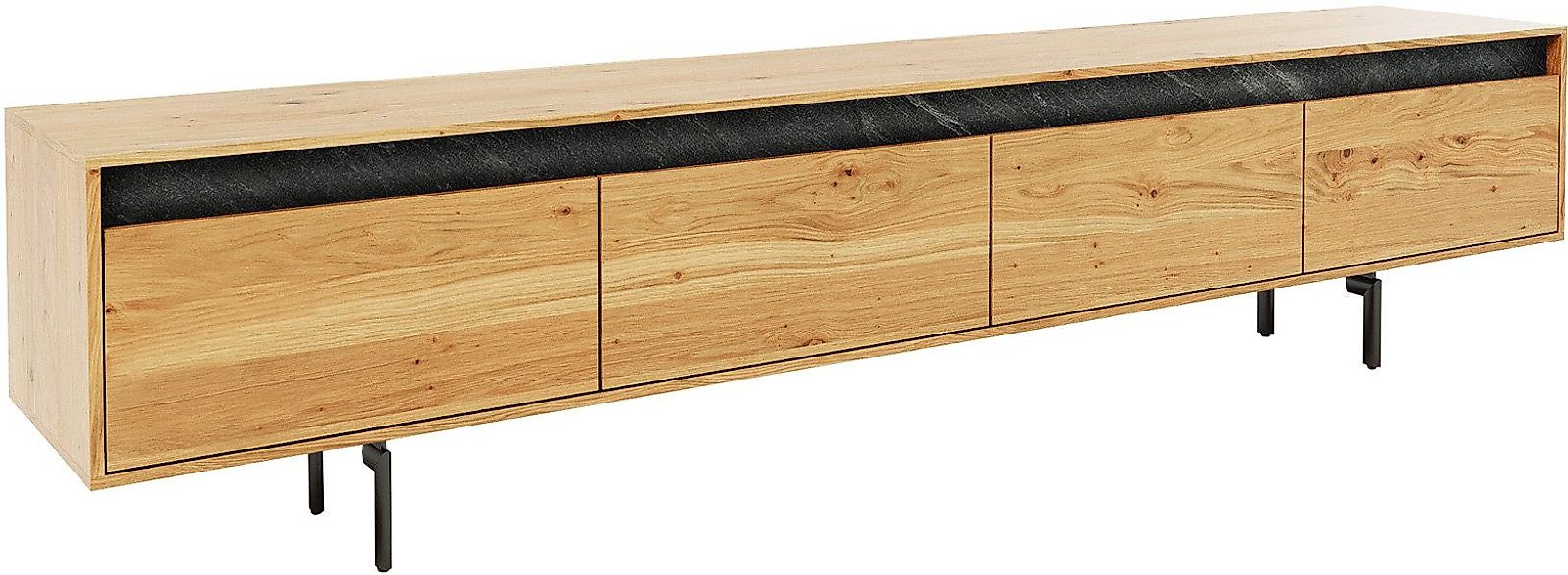 DELIFE Lowboard Stonegrace, Eiche Natur Schiefer günstig online kaufen