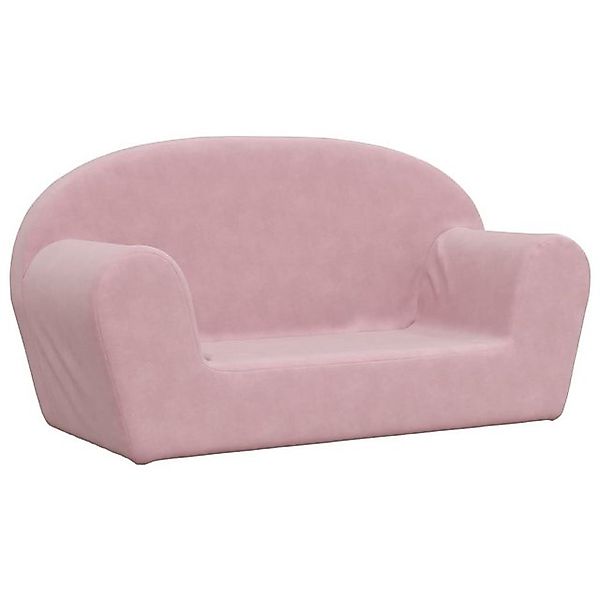 vidaXL Kindersofa, Kinder Schlafsofa 2-Sitzer Rosa Weich Plüsch günstig online kaufen