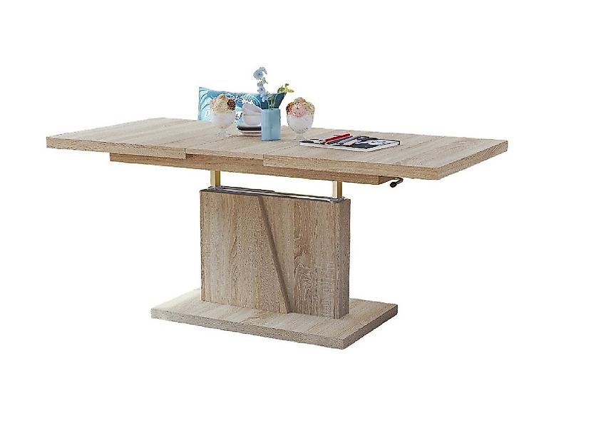 Mazzoni Couchtisch Grand Noir Sonoma Eiche stufenlos höhenverstellbar auszi günstig online kaufen