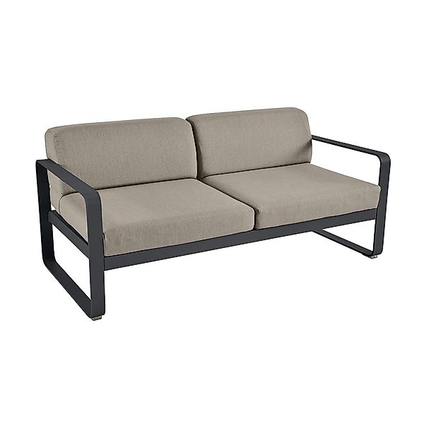 Bellevie Lounge-Sofa 2-Sitzer 47 Anthrazit B8 Taupegrau günstig online kaufen