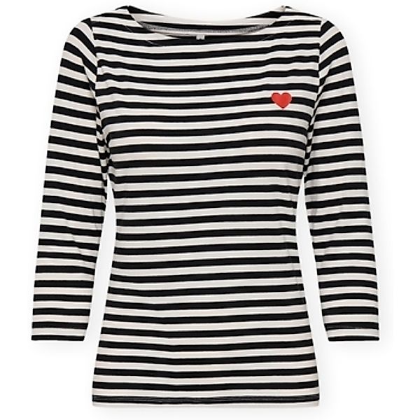 Only  Langarmshirt Noos Top Fifi Life - Cloud Dancer/Black günstig online kaufen