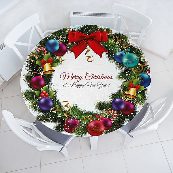 Abakuhaus Tischdecke Rundum-elastische Stofftischdecke, Weihnachten Rund günstig online kaufen