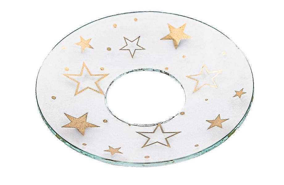 Holfeuer Crystal Design Spitzkerze Glas-Kerzenmanschette "Sternenregen in G günstig online kaufen