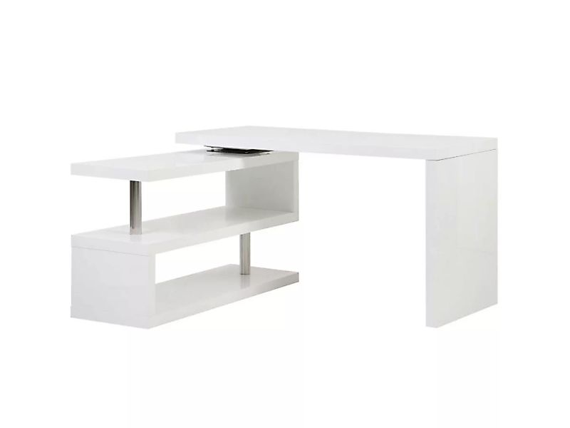 Schreibtisch - Tischplatte um 360° schwenkbar - Weiß - NICEPHORE II günstig online kaufen